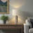 Camino Table Lamp with Beige Shade in Brown Resin, 27.86'' H X 15.84'' W X 15.84'' D