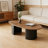 Modern Simplicity Coffee Table with Metal Base-134565905-134565918-134565917