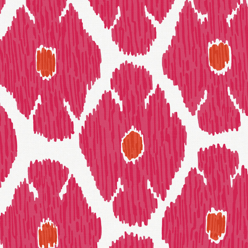 Sadia Slipcover Chair, Jr Poppy Lotus Geometric Linen