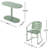 Elegant Backyard Patio Furniture Bistro - Iron, 2 Chairs & Oval Table For Garden Iron Made, Outdoor Spaces,-1285946954
