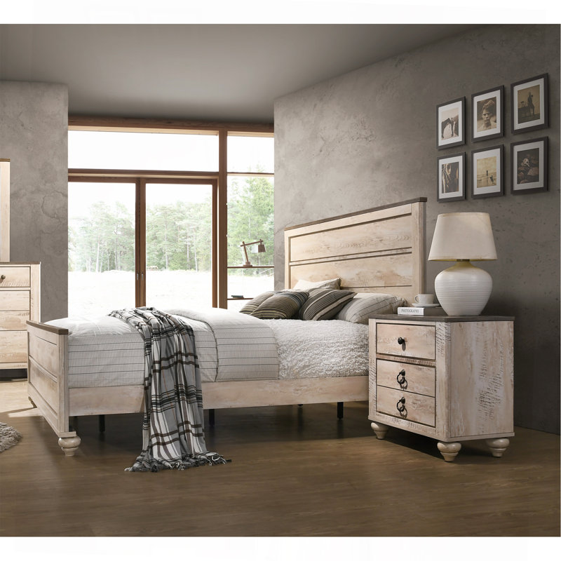 Imerland Contemporary 3-Piece Bedroom Set-Queen Bed And Two Nightstands