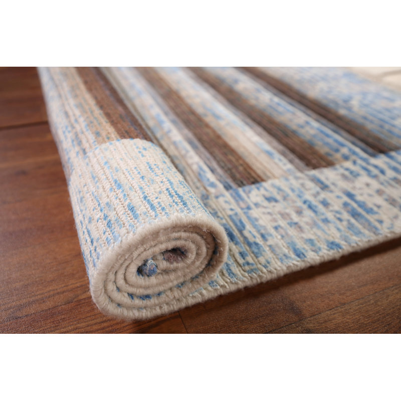 Tapis oriental moderne rayé 3 x 5