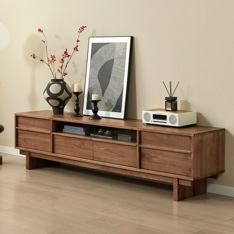 Meuble télé brun rétro, 19,29 po H x 86,61 po L x 15,75 po l