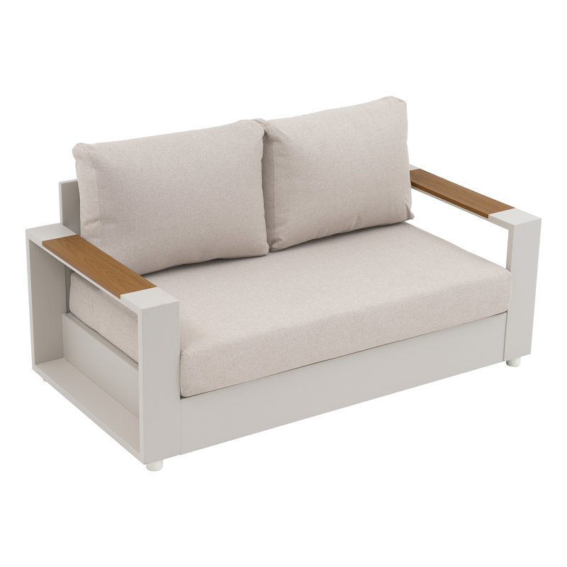 Causeuse de patio avec coussins