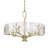 Tiah 6 - Light Steel Dimmable Drum Chandelier-92388740