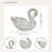 Vintage White Swan Garden Planter