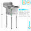 Évier commercial en acier inoxydable Amgood - Cuisine de restaurant et évier utilitaire avec robinet 10 po