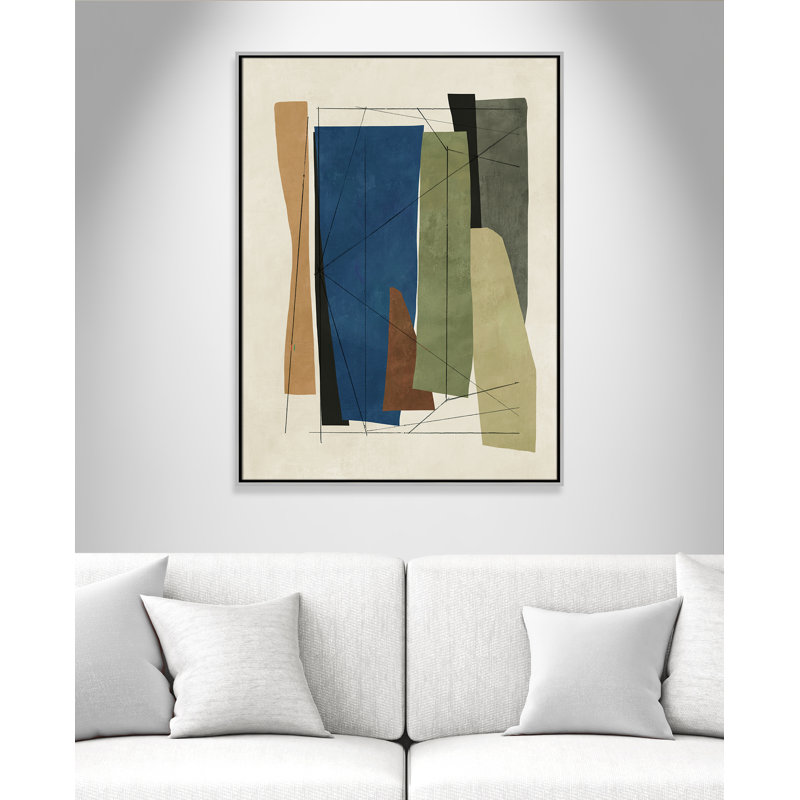 Beckton " Sync I " by Tom Reeves, 41.5" H x 31.5" W x 2" D, Silver Framed