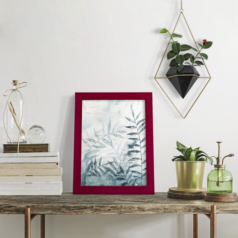 Bamboo Whisper II - Impression encadrée avec verre, H 11 po x l 9 po x P 1 po, Rouge