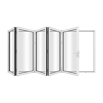 KaMic VersaFold 168" Wide 5-Panel Aluminum Bi-Fold Patio Door with Low-E Argon Glass – Left-or-Right Outswing