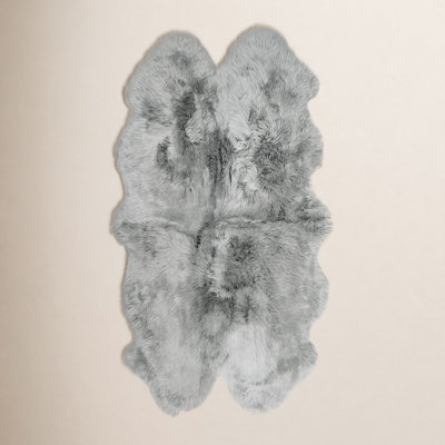 Knightdale Quiet Gray Sheepskin Rug