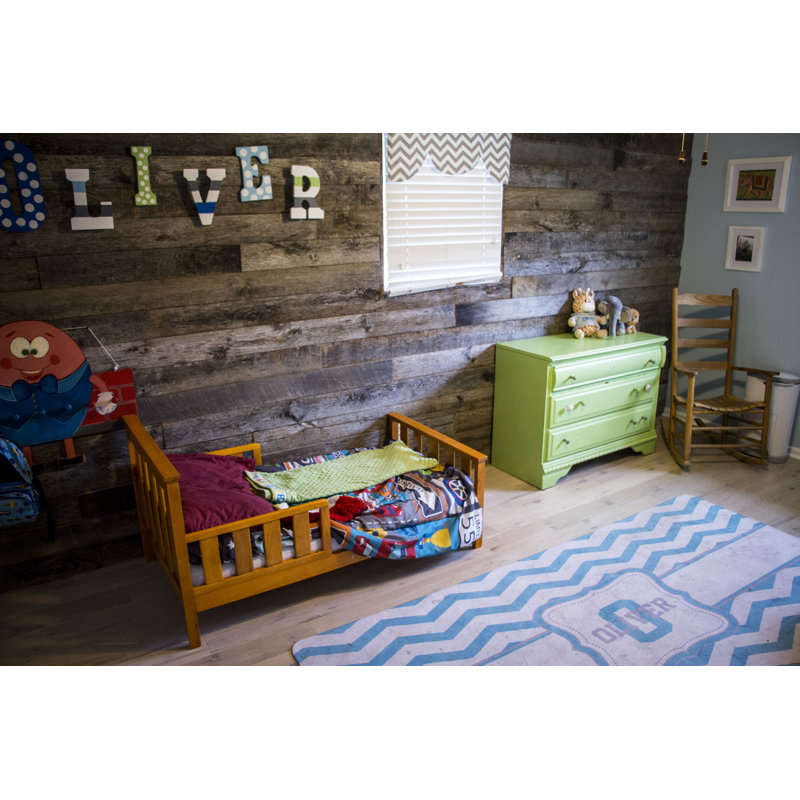Variable Length Barnwood Wall Paneling in Gray