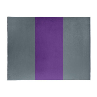 Tapis gris ardoise rayée/mauve