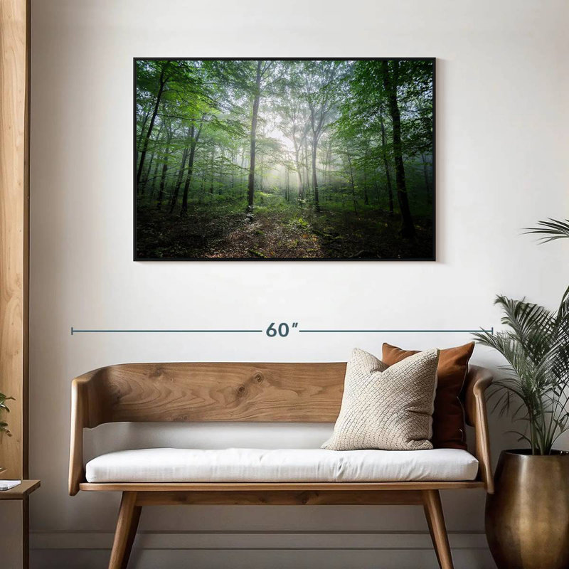 Lighting Forest II, 43 po x 29 po, Cadre flottant noir