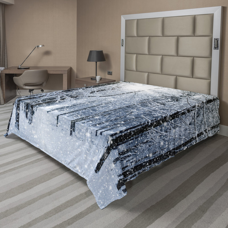 Microfiber No Pattern And Not Solid Color Flat Sheet, California King