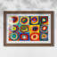 Étude des couleurs : Carrés à cercles concentriques, 1913 - Wassily Kandinsky - Estampe encadrée sur mesure-322087172-322087173-322087184