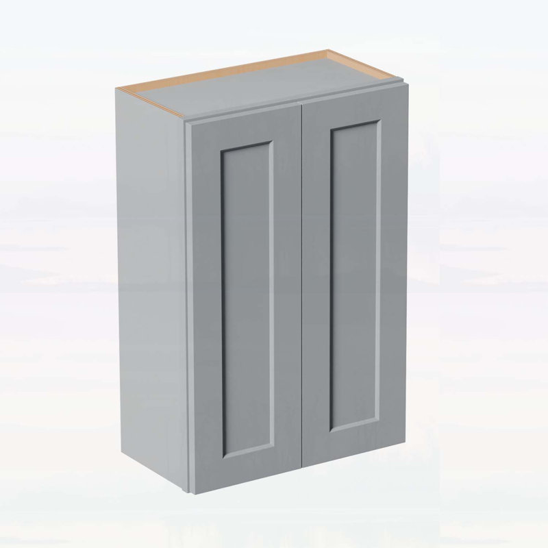 Armoire murale en bois avec portes à fermeture en douceur pour un rangement polyvalent dans la cuisine, la salle de bain, la buanderie et le garage
