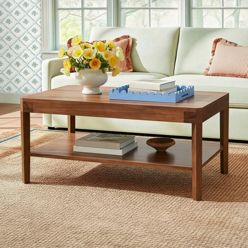 Ardentown Solid Wood Single Coffee Table, Walnut