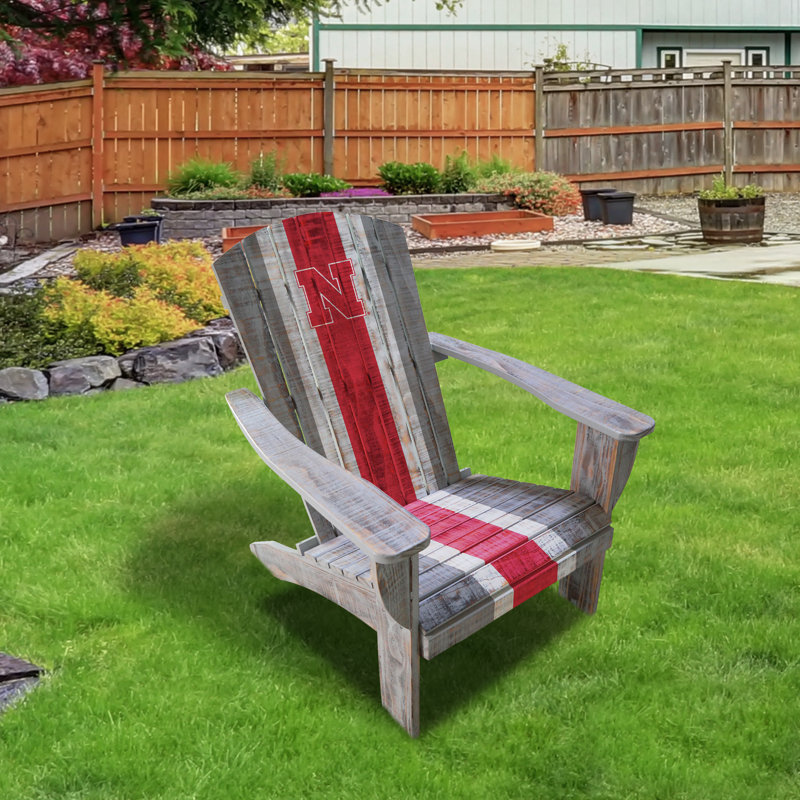 Chaise adirondack en bois ncaa, Université du Nebraska, Lincoln