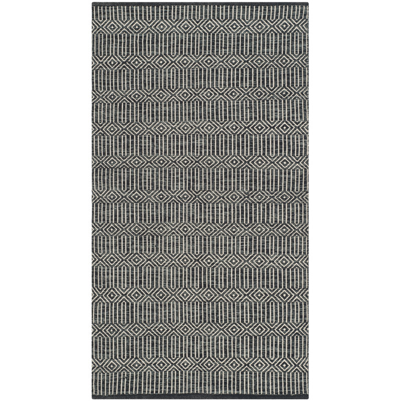 Dryden Hand Woven Cotton Geometric Rug, Rectangle 3' x 5'
