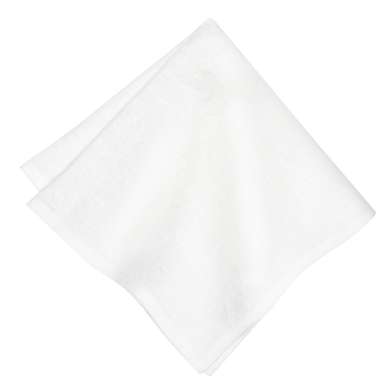 Linen Square Napkin, White