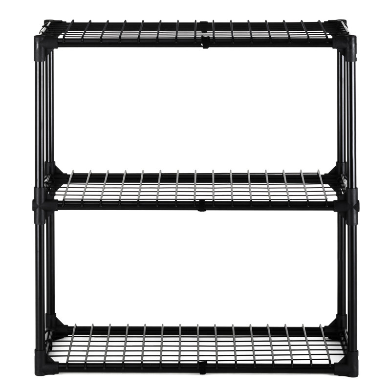 Étagère grillagée à 3 tablettes avec couvercle - rangement pour les expositions commerciales 110 lb par tablette