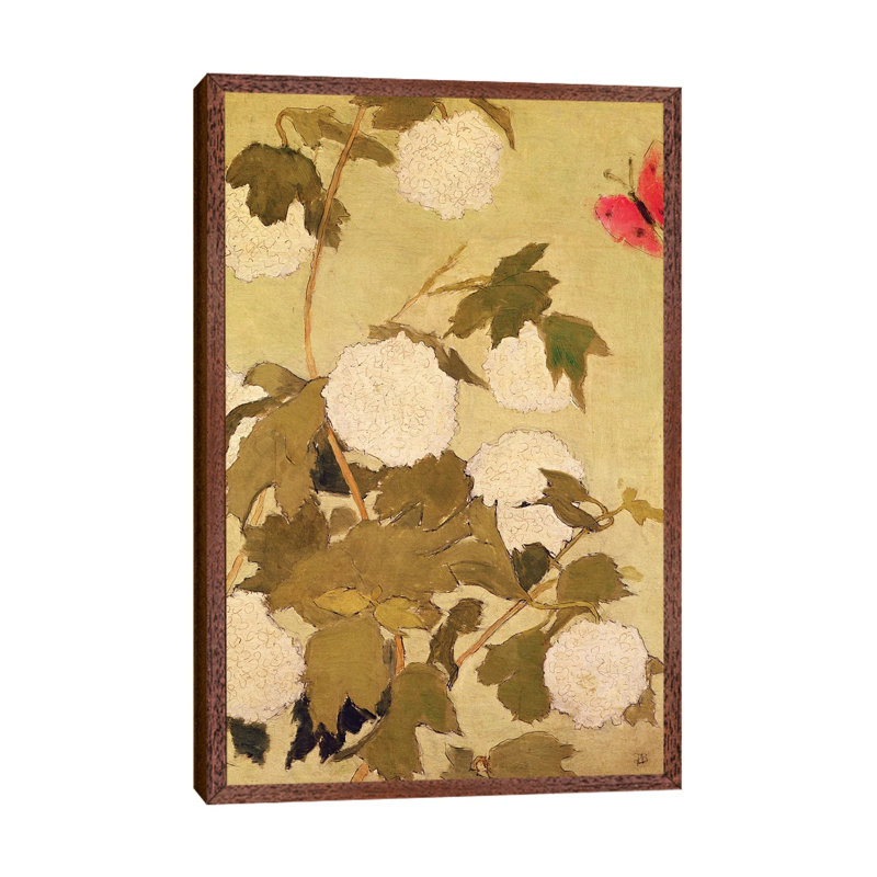 Snowballs, 1891 - Painting on Canvas, 66.04 cm H x 45.72 cm W, Classic Brown Wood Framed