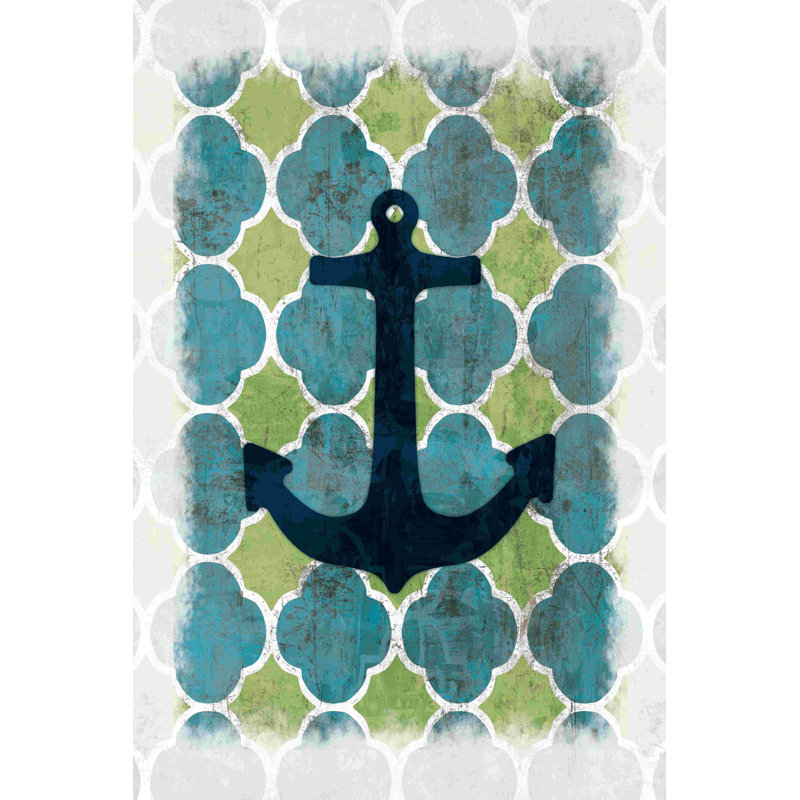 Ancre bleue, H 48 po x l 32 po