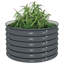 Jardinière pour jardin en acier galvanisé gris