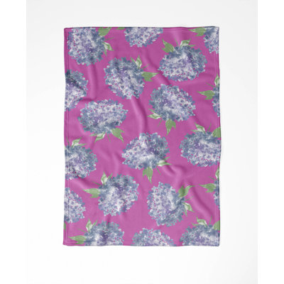 Hydrangea Love Ultra Soft Mink Fleece Velveteen Blanket