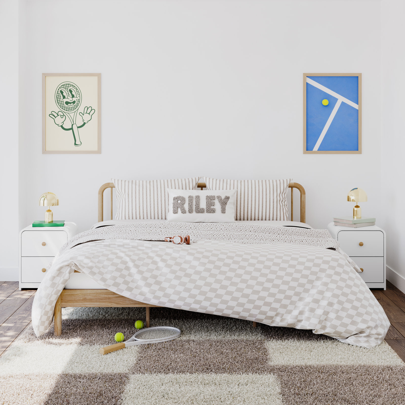 Porto Queen Bed, King, Natural