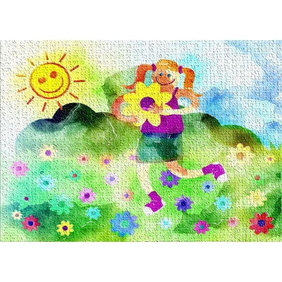 Tapis de la zone verte aquarelle