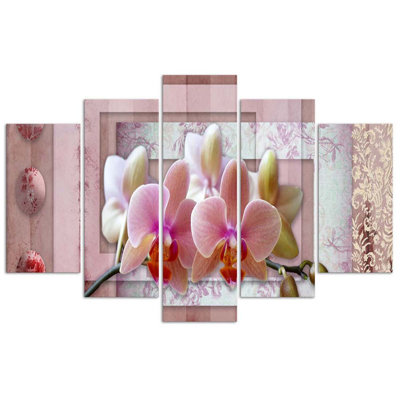 Pink Orchid Flower - Wrapped Canvas Print