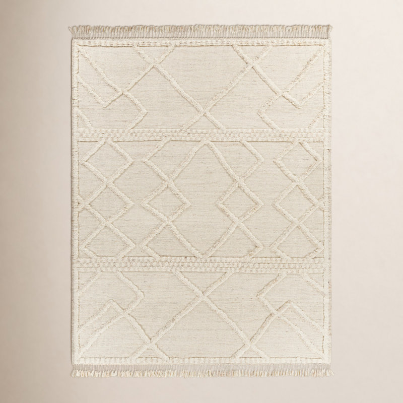 Hand Knotted Wool Moroccan Area Rug, Rectangle 2' x 3'
