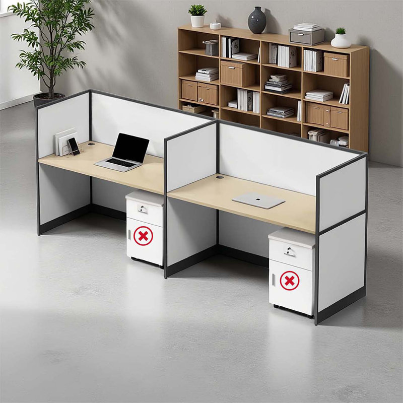 Poste de travail rectangulaire avec câble pour 2 à 6 personnes , H 47,24 po x l 120,47 po x P 30,31 po