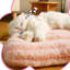 Fairela - Grand tapis de lit pour chat carré double face avec rebords surélevés-1810436618