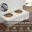 Armoire de rangement pour animal de compagnie blanc avec bols pour chien