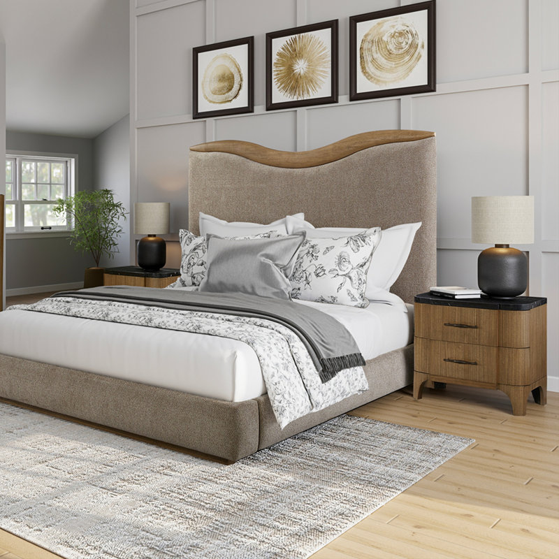 2 Drawer Nightstand (Stone Top)