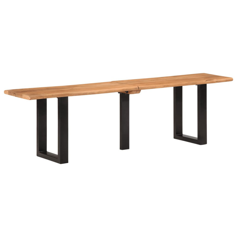 Englert Solid Wood Bench, 45cm H x 160cm W x 35cm D, Dark Brown /Black