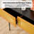 Mordern 39.4" Black & Gold Console Table with Storage Wood Entryway Table with 2 Drawers