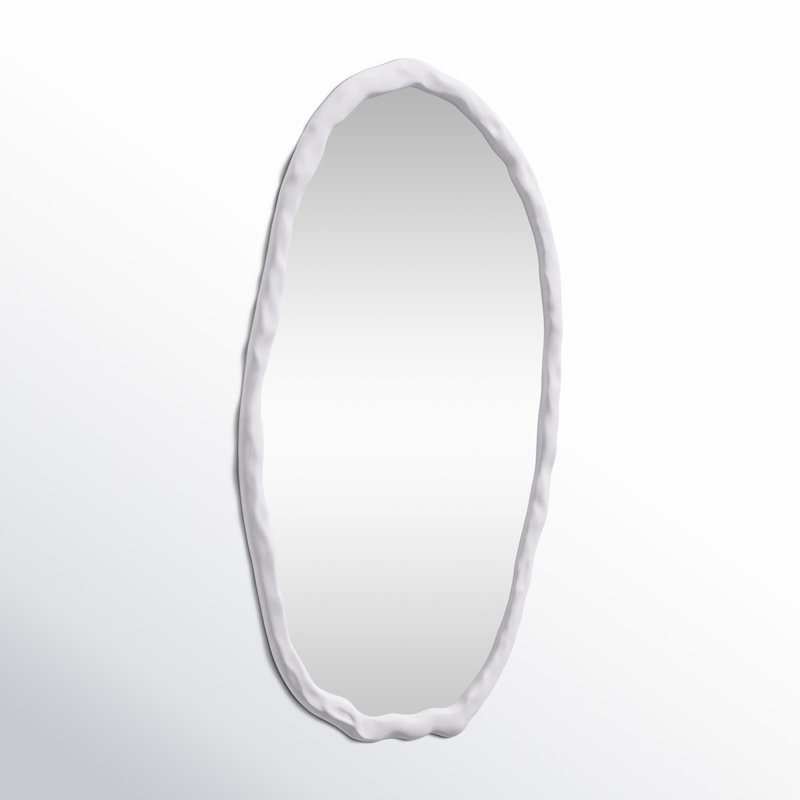 Nola Aluminum Novelty Mirror, 50" x 28", White