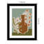 Expressive Abstract House Plant Terracotta Vase Framed On Paper by The Creative Bunch Studio Print-91291544-91291543