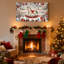 Ensemble de 3 décorations murales de Noël en forme de cheval en bois-2105855061