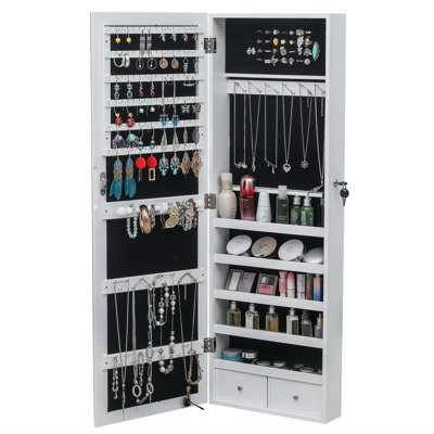 Wandmontierter Schmuckschrank Arrion mit Spiegel