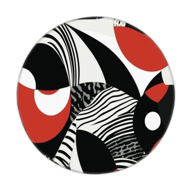 Scarlet Reflection Indoor And Outdoor Area Rug, Round 5'