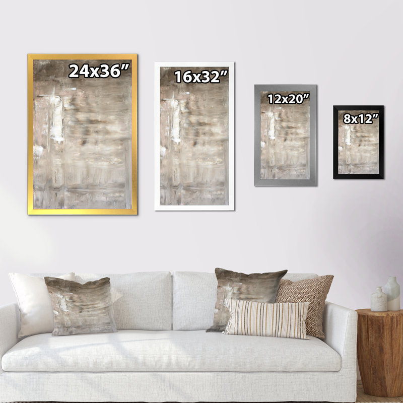 Art moderne gris et bleu II 2FDP47799, Cadre blanc, H 32 po x l 16 po x P 1 po