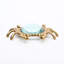 Crab Chart Magnifying Glass Gold Finish Aluminum Desk Décor