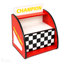 Table de chevet Kids Racing Car avec tablette de rangement ouverte, 1 tiroir et bordure arrondie-591218387