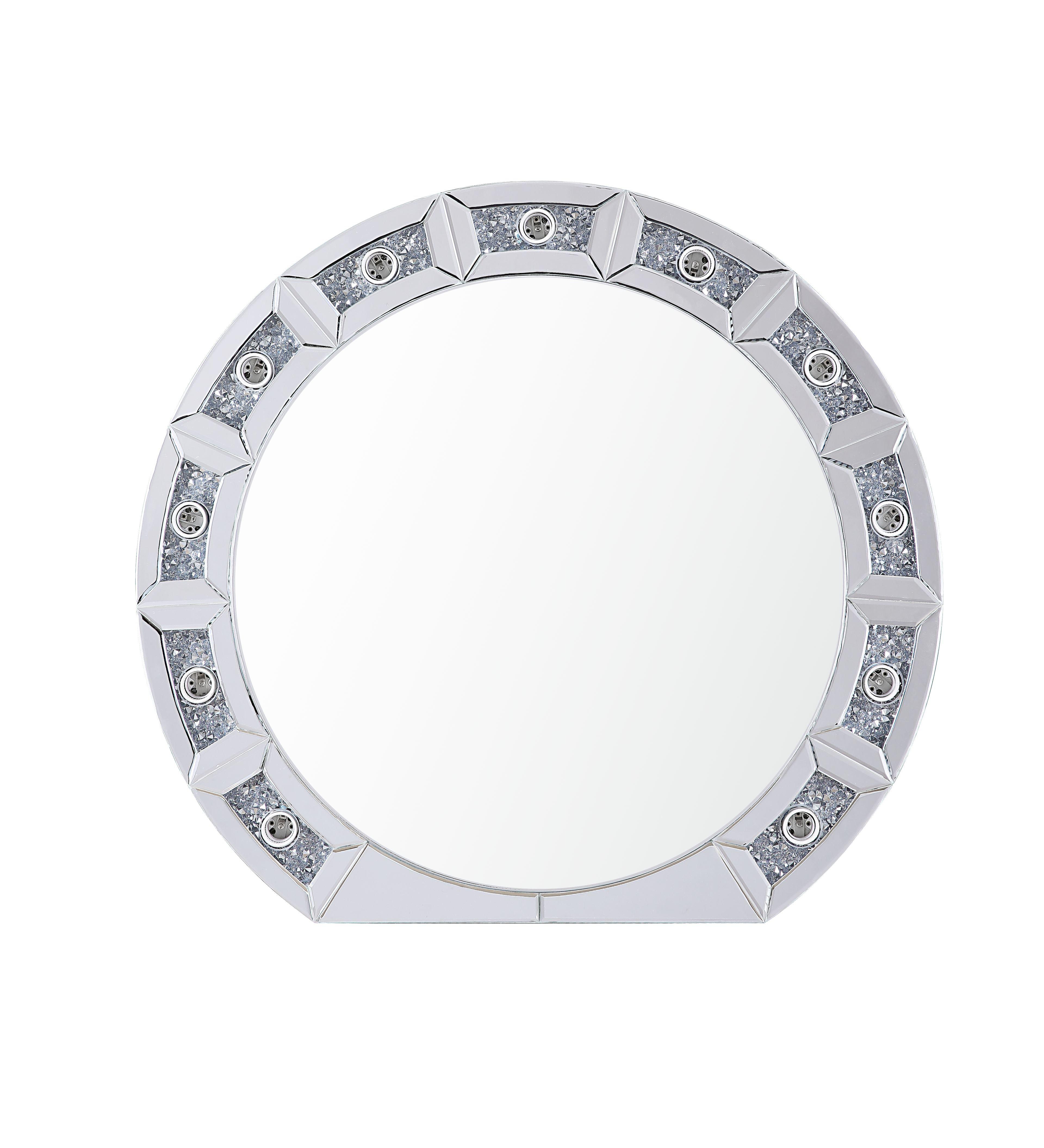 Viv + Rae Frampton Cotterell Beveled Lighted Round Dresser Mirror ...