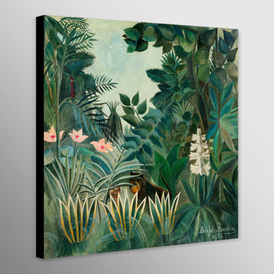 Aboubacar The Equatorial Jungle by Henri Rousseau - Wrapped Canvas Print